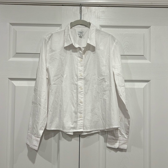 J. Crew Factory Tops - J. Crew Factory Modern Button-up Shirt White Womens Size Medium